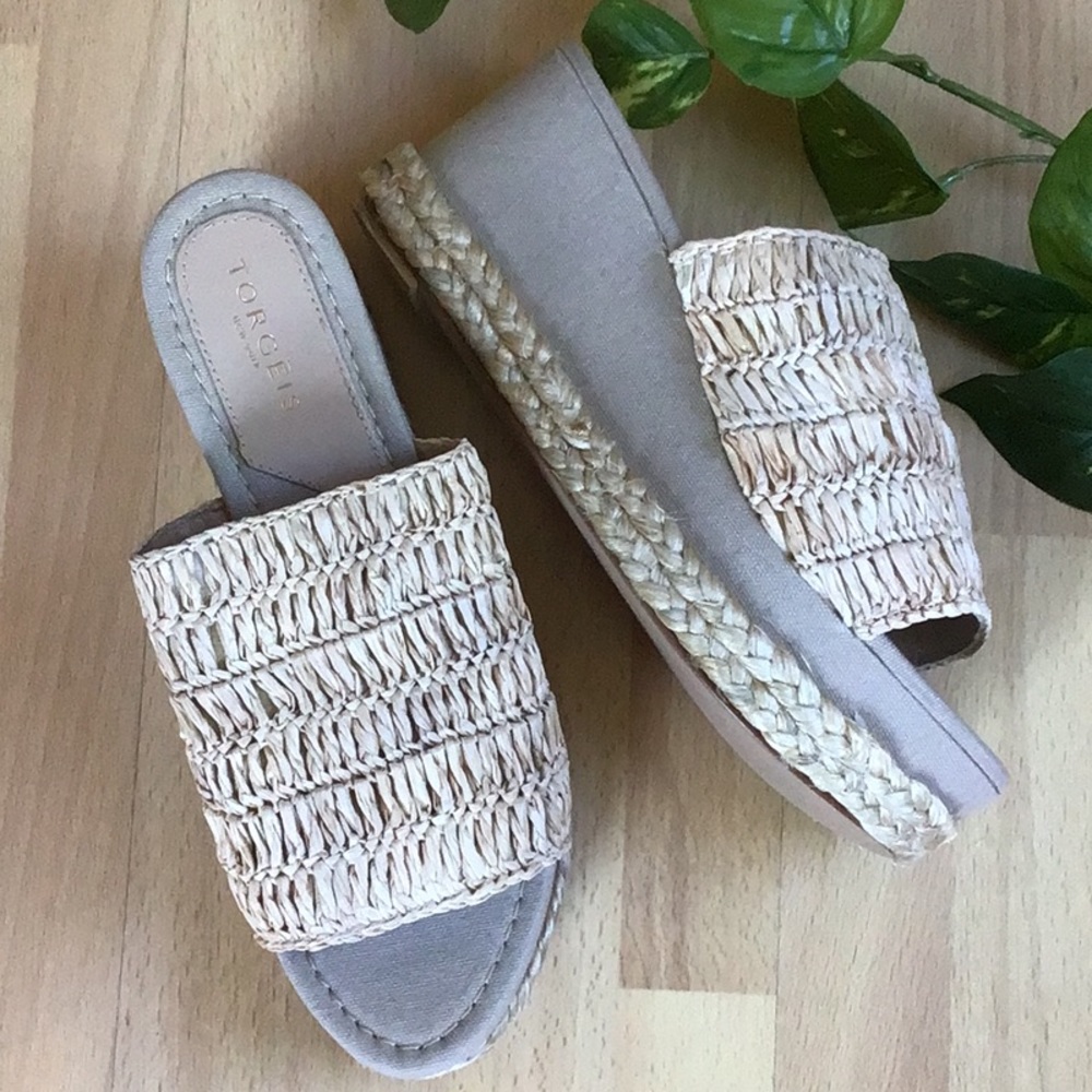Anthro TORGEIS Neith Woven Platform Wedge Sandal
